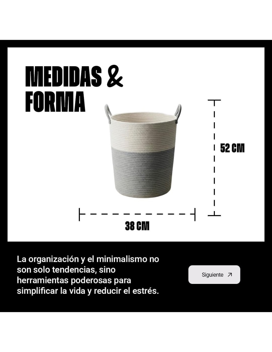 Cesto para ropa de algodón 8