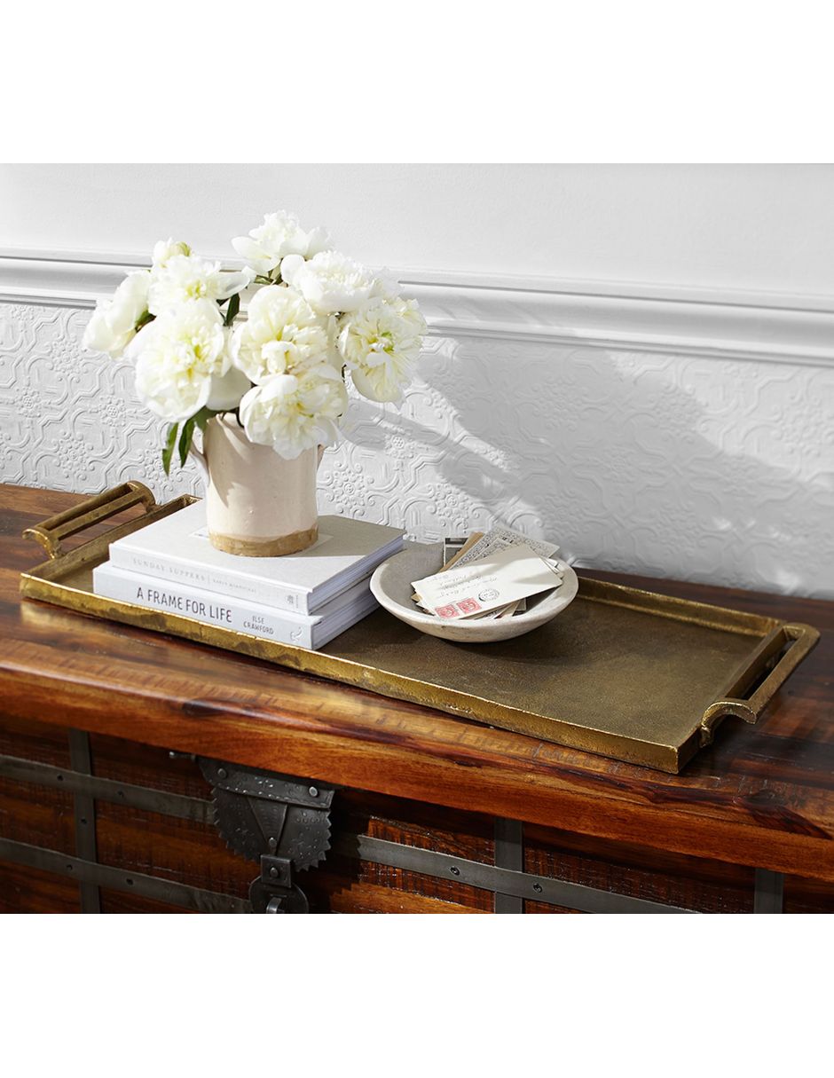 Bandeja decorativa Antiqued Metal 3