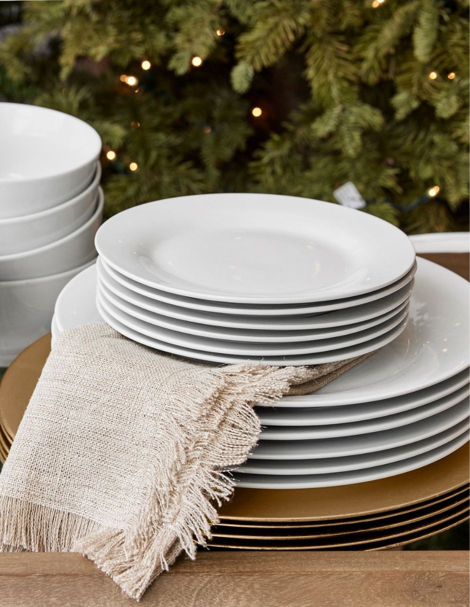 Set plato trinche caterers's box de porcelana 12 piezas