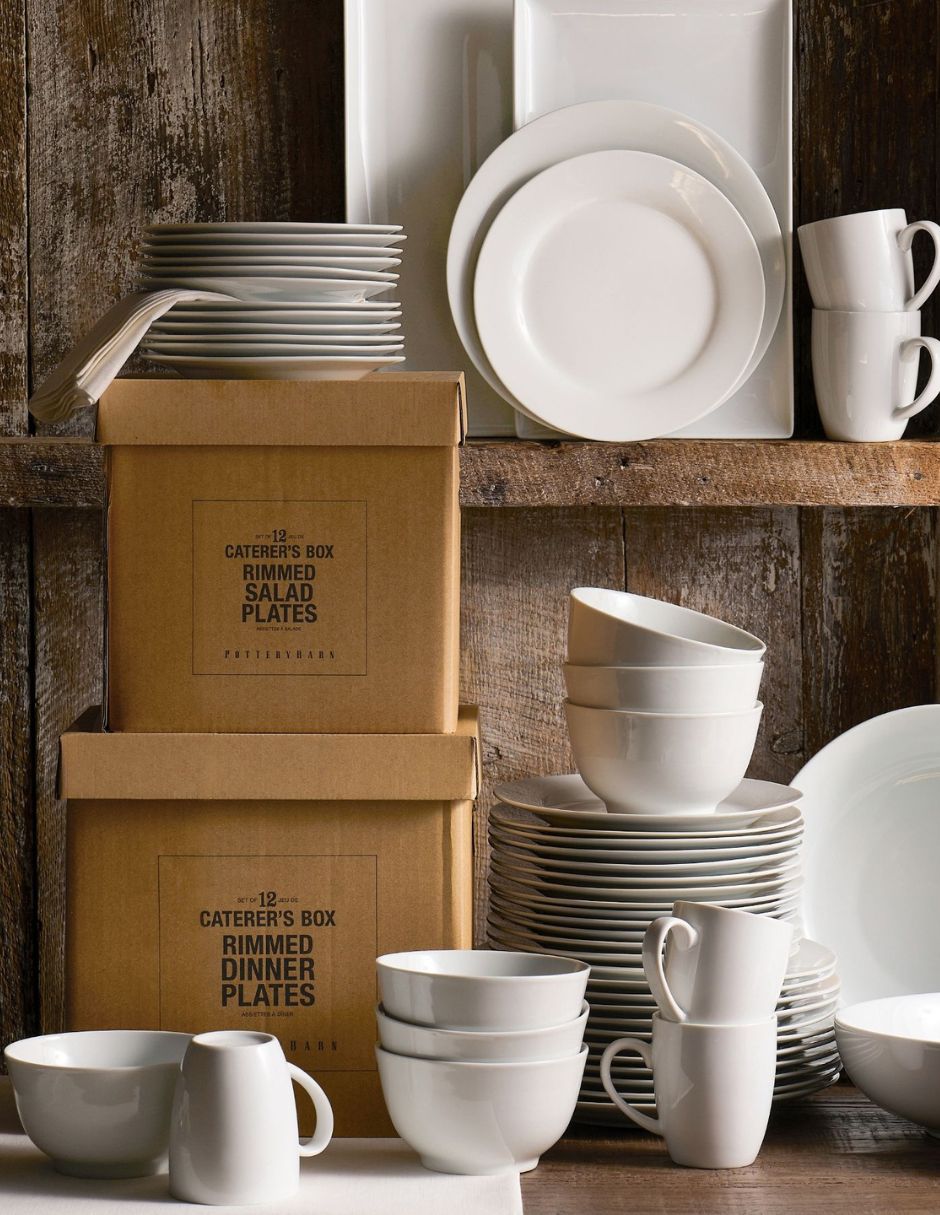 Set de platos para ensalada caterers's box de porcelana 12 piezas 6