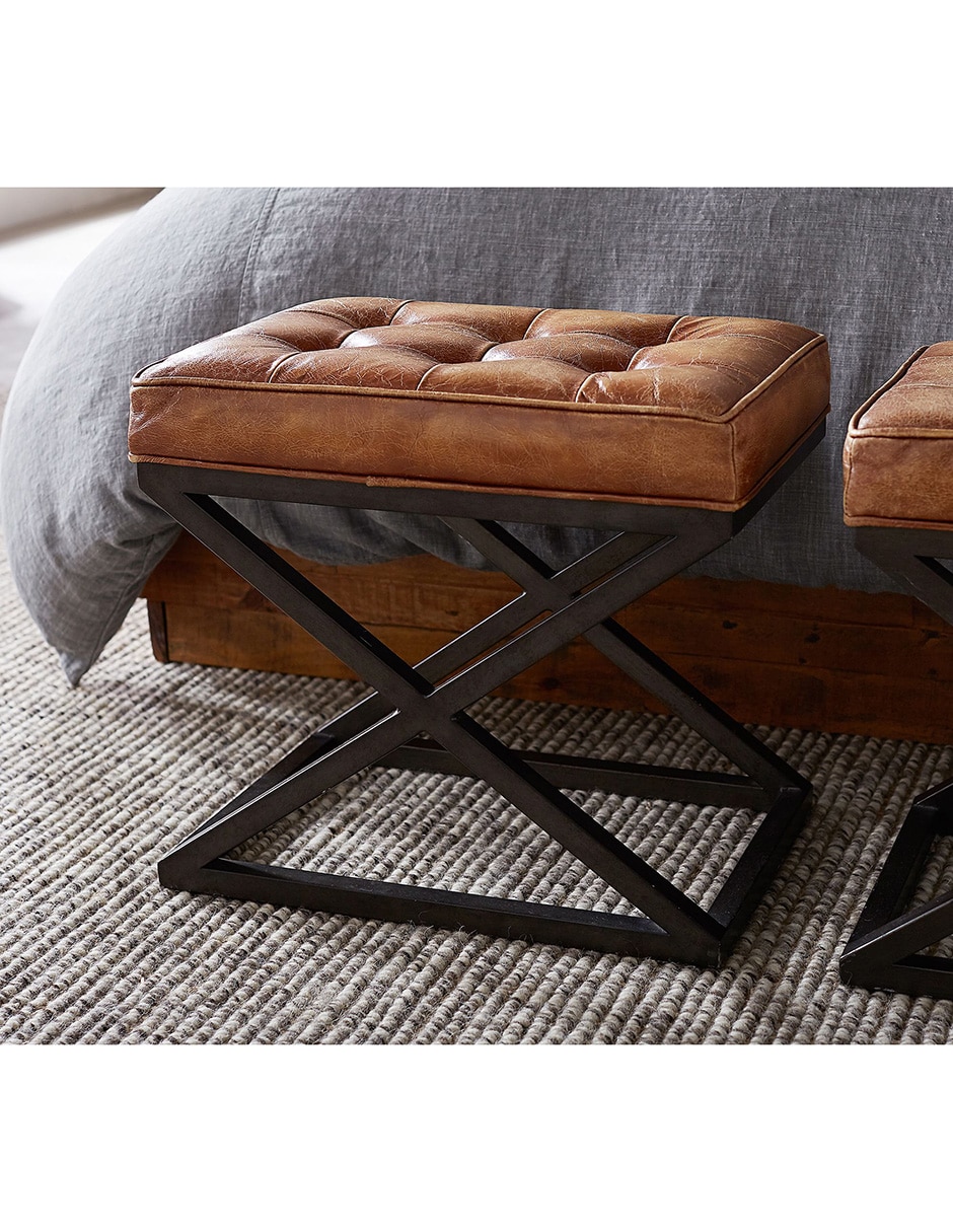 Taburete Kirkham de piel 10