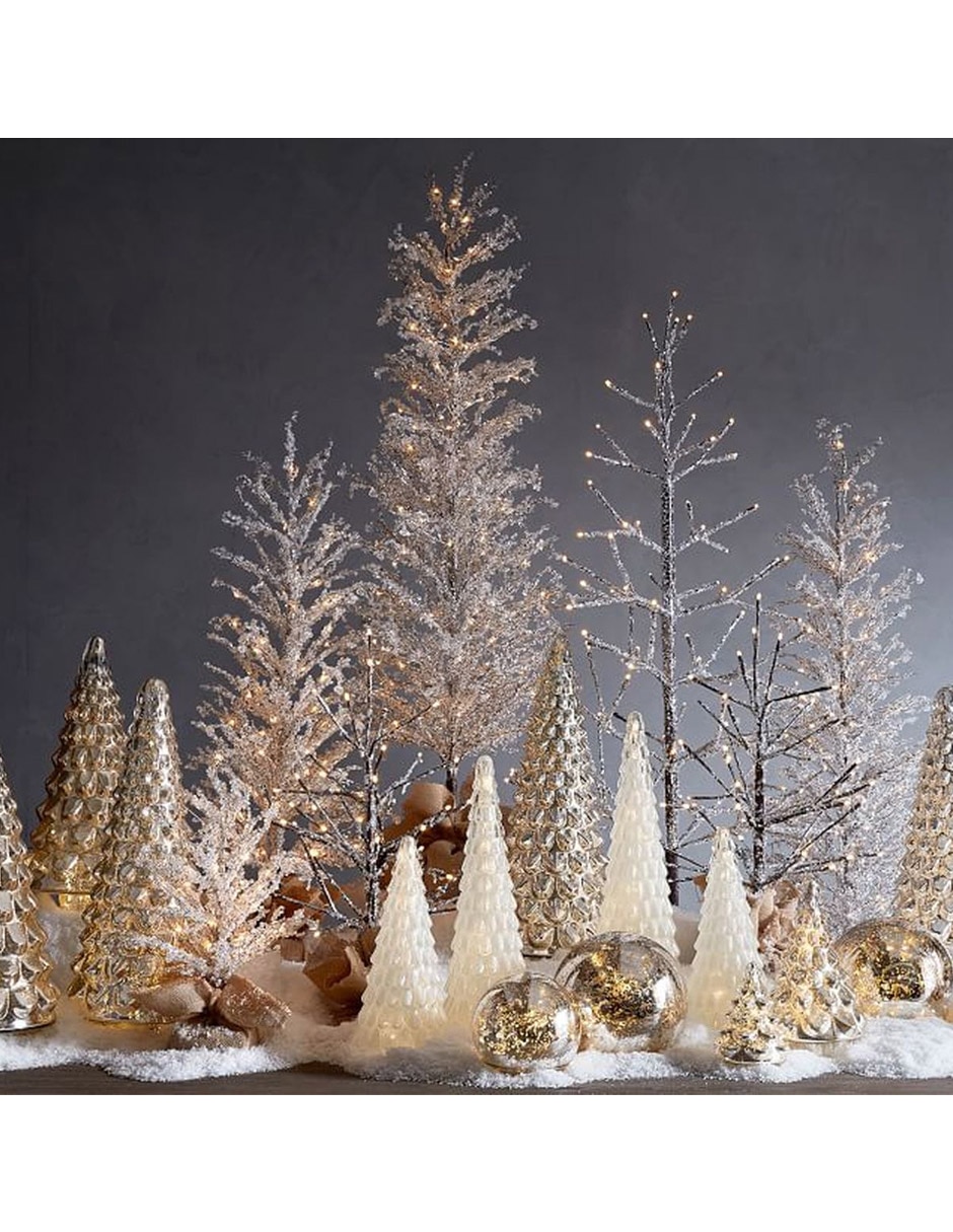 Pino Snow Crystal con luz 45 cm