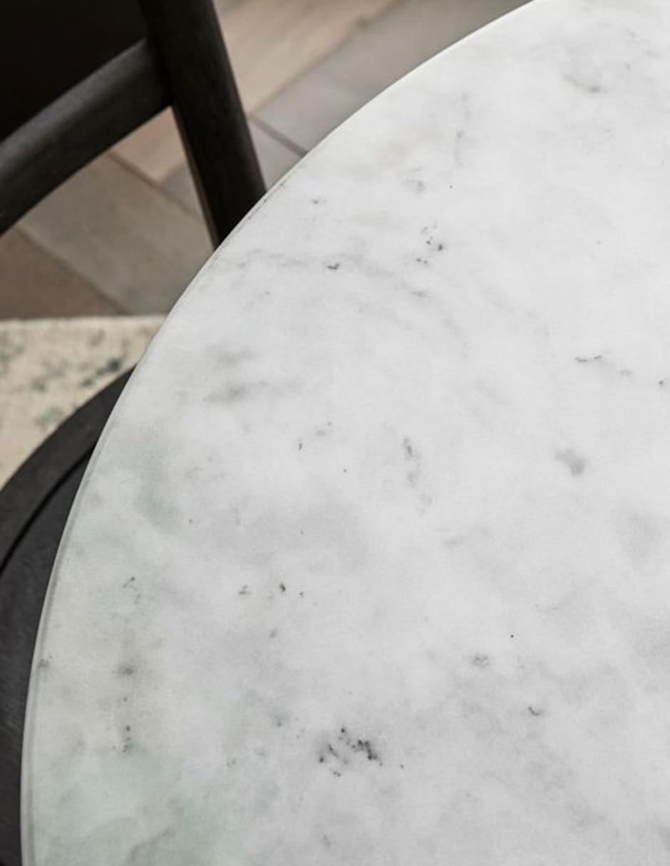 Mesa rae round de mármol