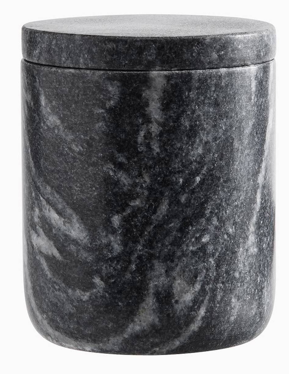 Frasco de almacenamiento black marble de mármol