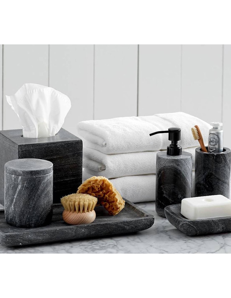 Frasco de almacenamiento black marble de mármol 2