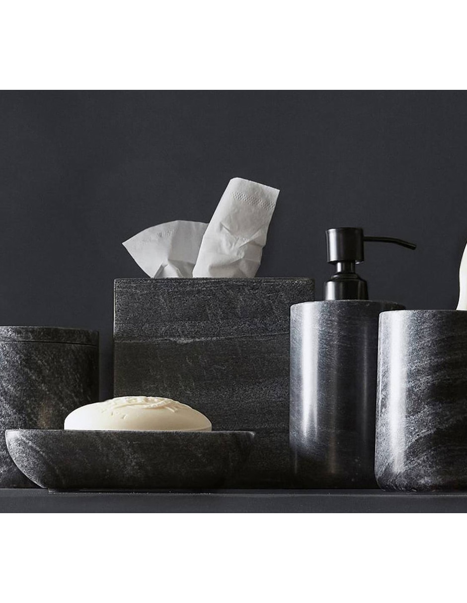 Frasco de almacenamiento black marble de mármol 3