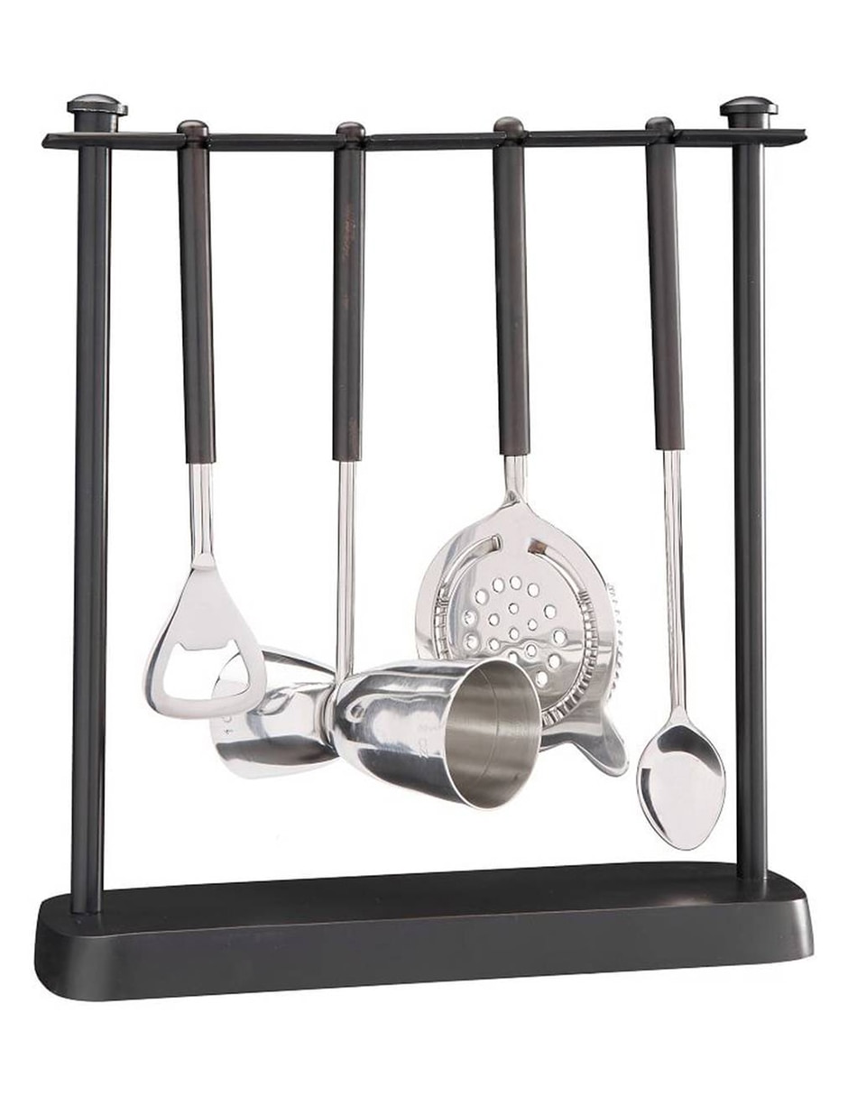 Set bar Bleecker de acero inoxidable