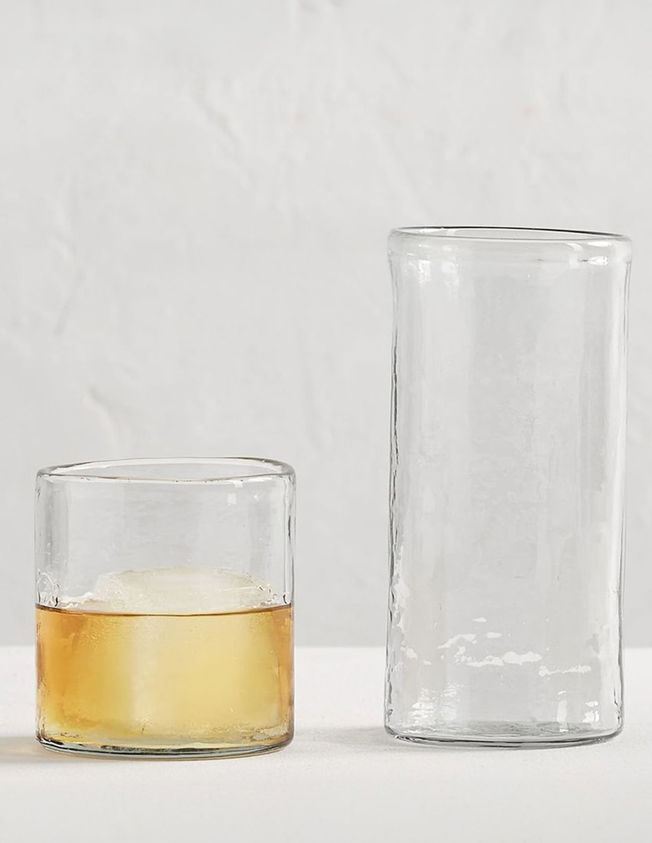 Vaso Hammered de vidrio 2
