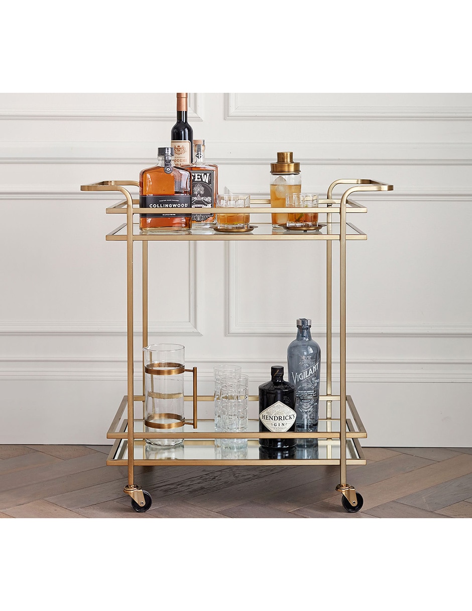 Carrito de bar cocina Skylar hierro 4