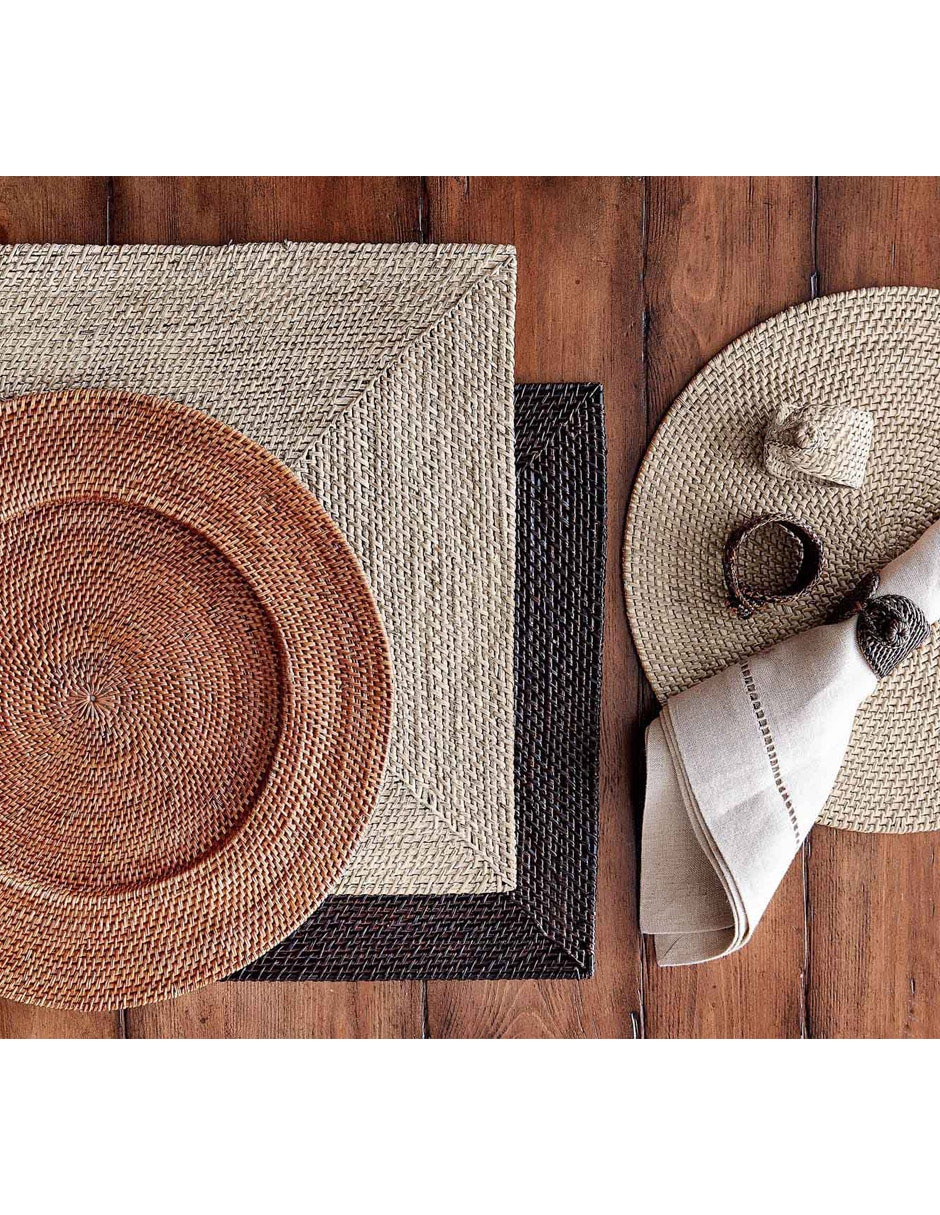 Plato base Tava Handwoven de ratán 2