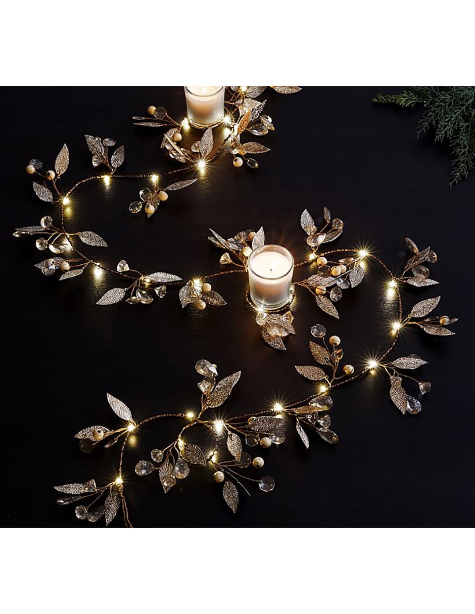 Serie luces LED Rustic Leaf String con 30 focos