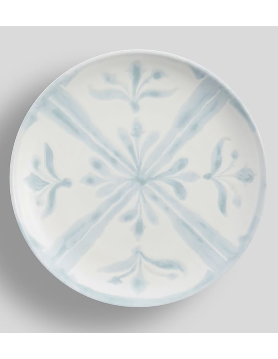 Plato ensalada Chambray Tile de gres 4 piezas