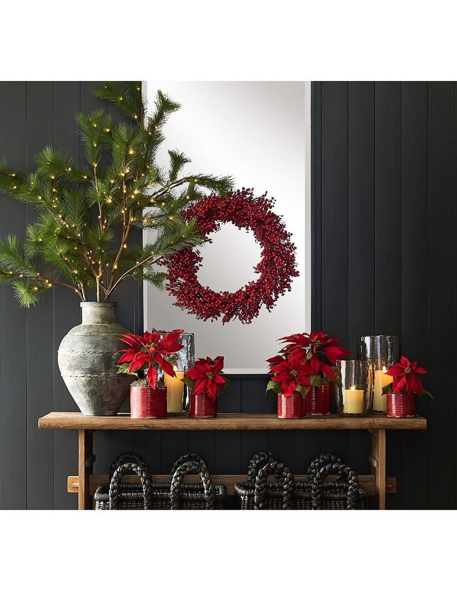 Rama decorativa Lit Faux Pine 5