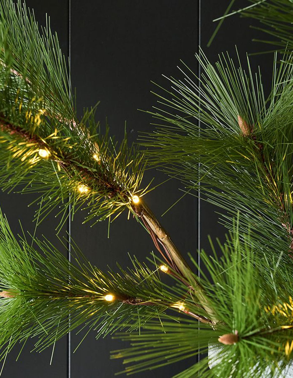 Rama decorativa Lit Faux Pine