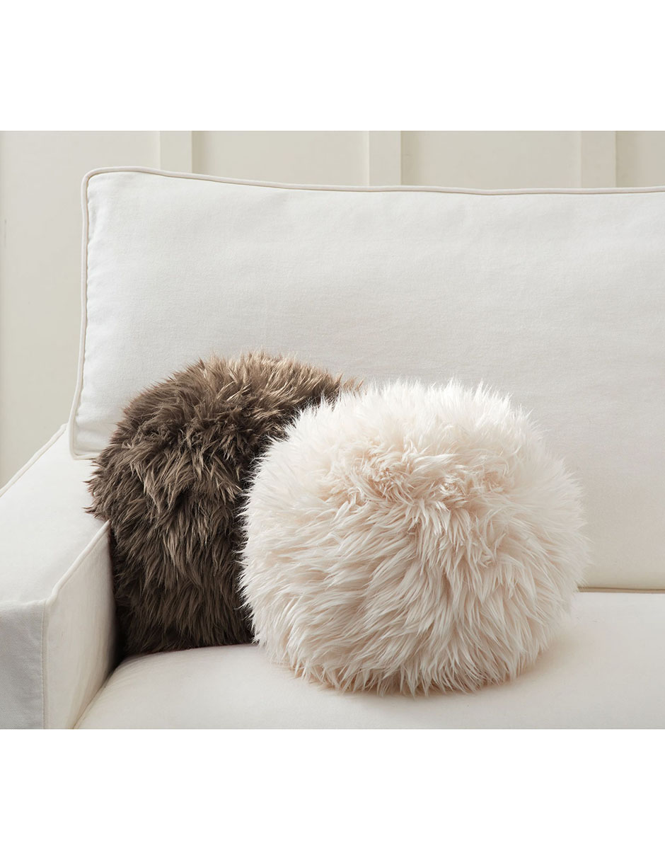 Cojín decorativo faux real fur sphere 6
