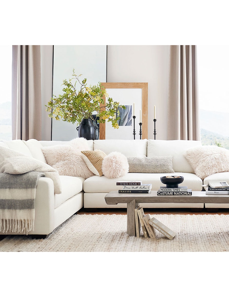 Cojín decorativo faux real fur sphere