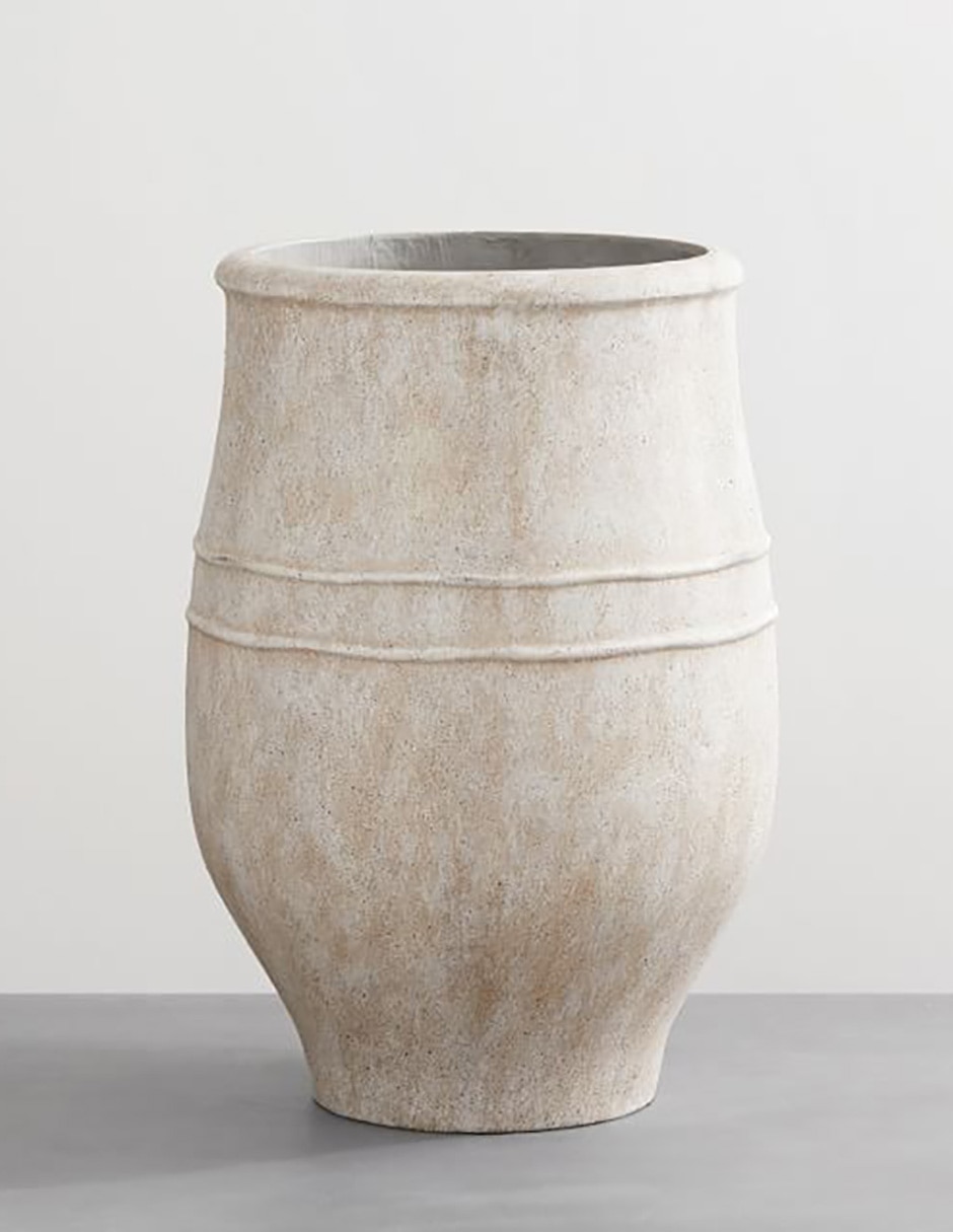 Maceta Sienna de piedra con sistema automático de riego