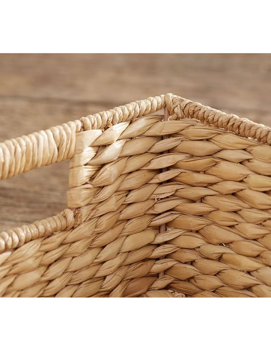 Canasta con forma rectangular Seagrass de fibras naturales Canasta con forma rectangular Seagrass de fibras naturales