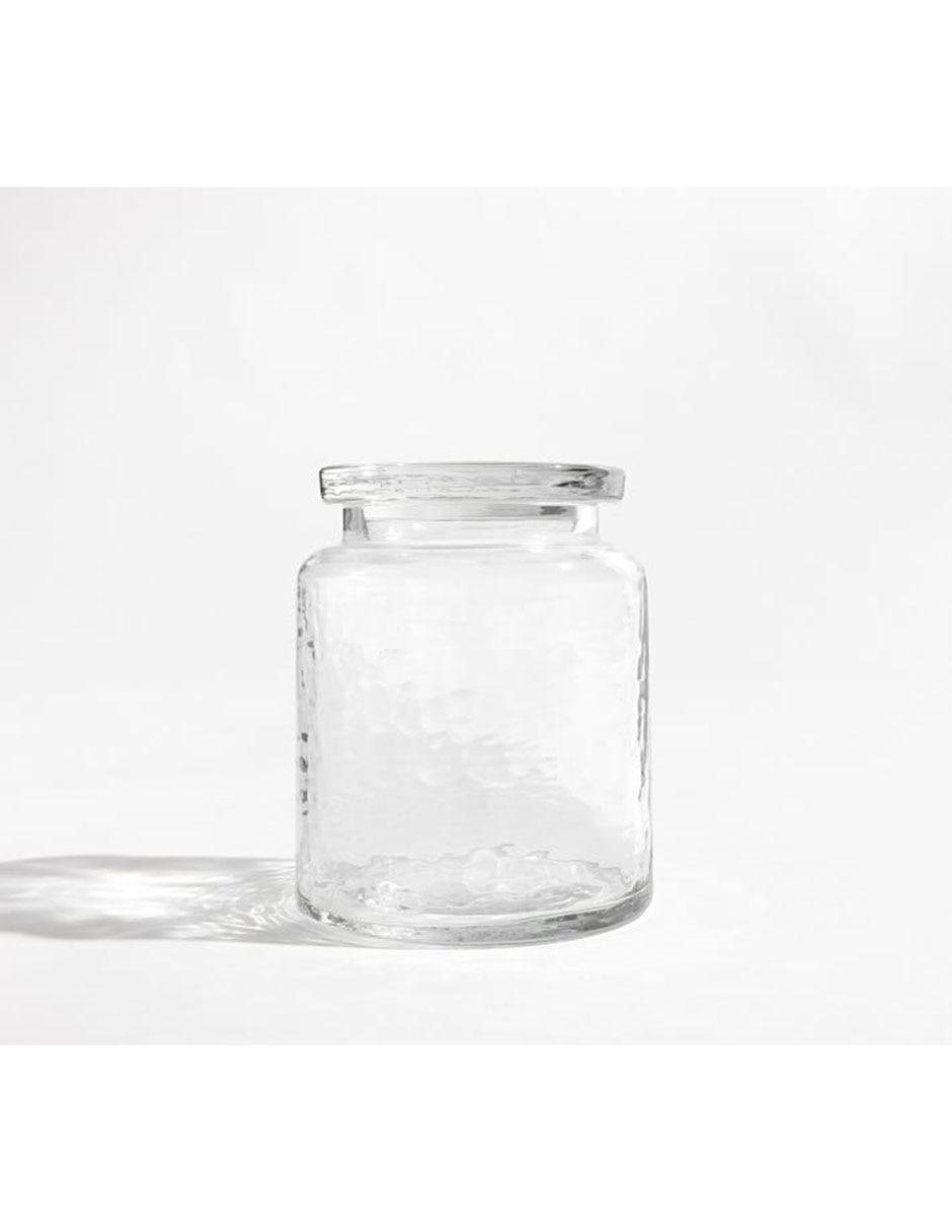 Contenedor Hammered Glass Canister de vidrio Contenedor Hammered Glass Canister de vidrio
