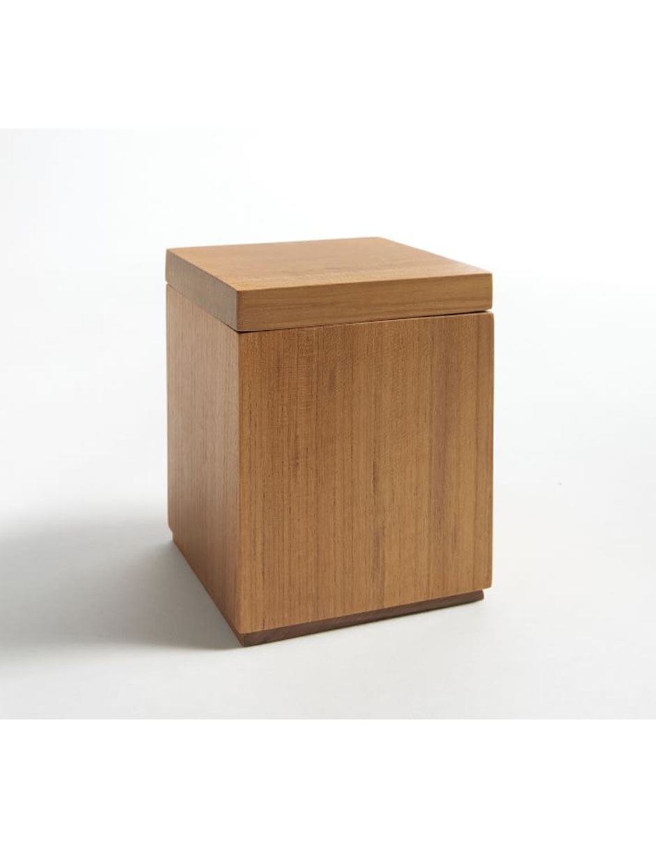 Contenedor Teak Canister de madera Contenedor Teak Canister de madera