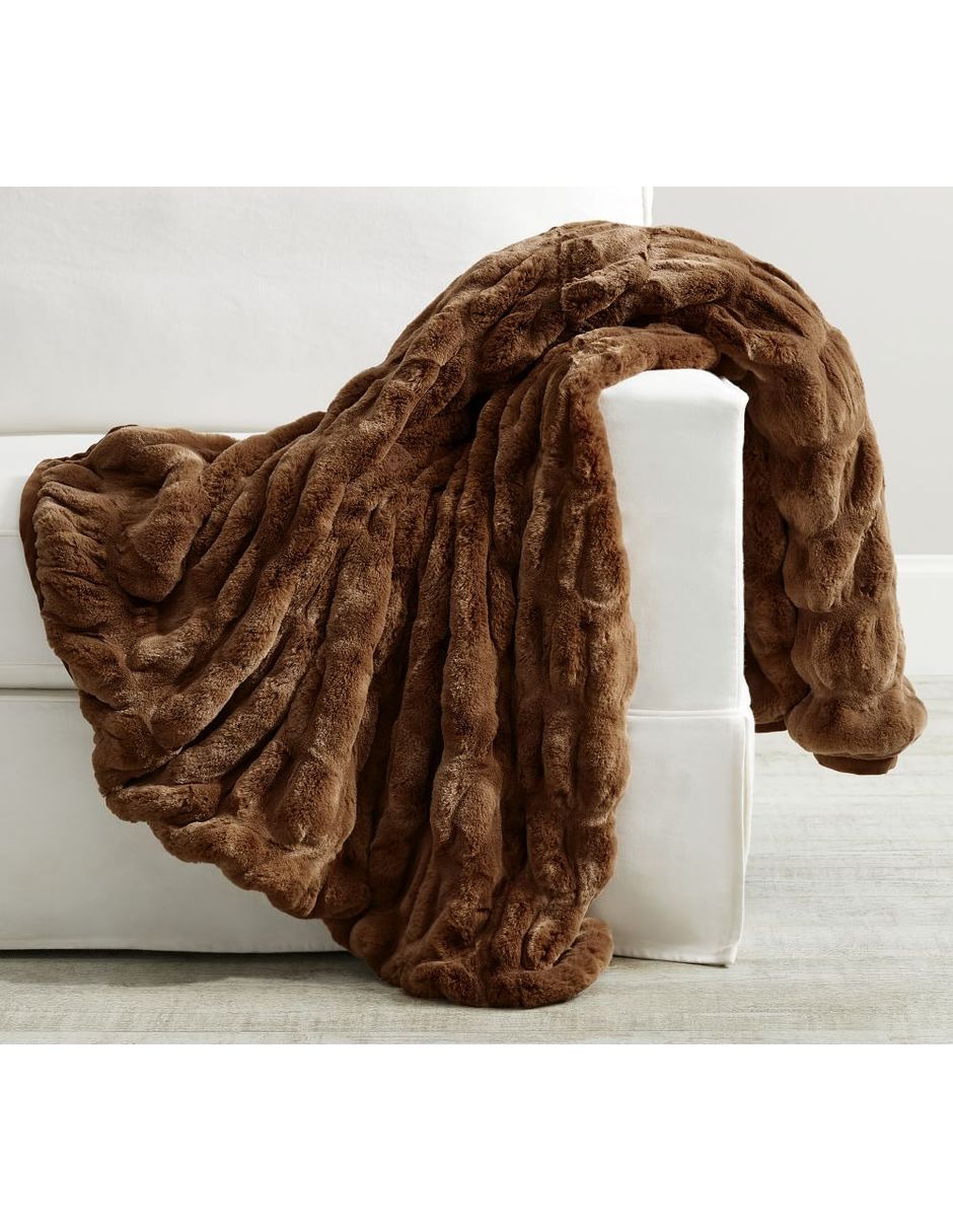 Imagen de producto Frazada térmica de tejido plano Faux Fur Ruched