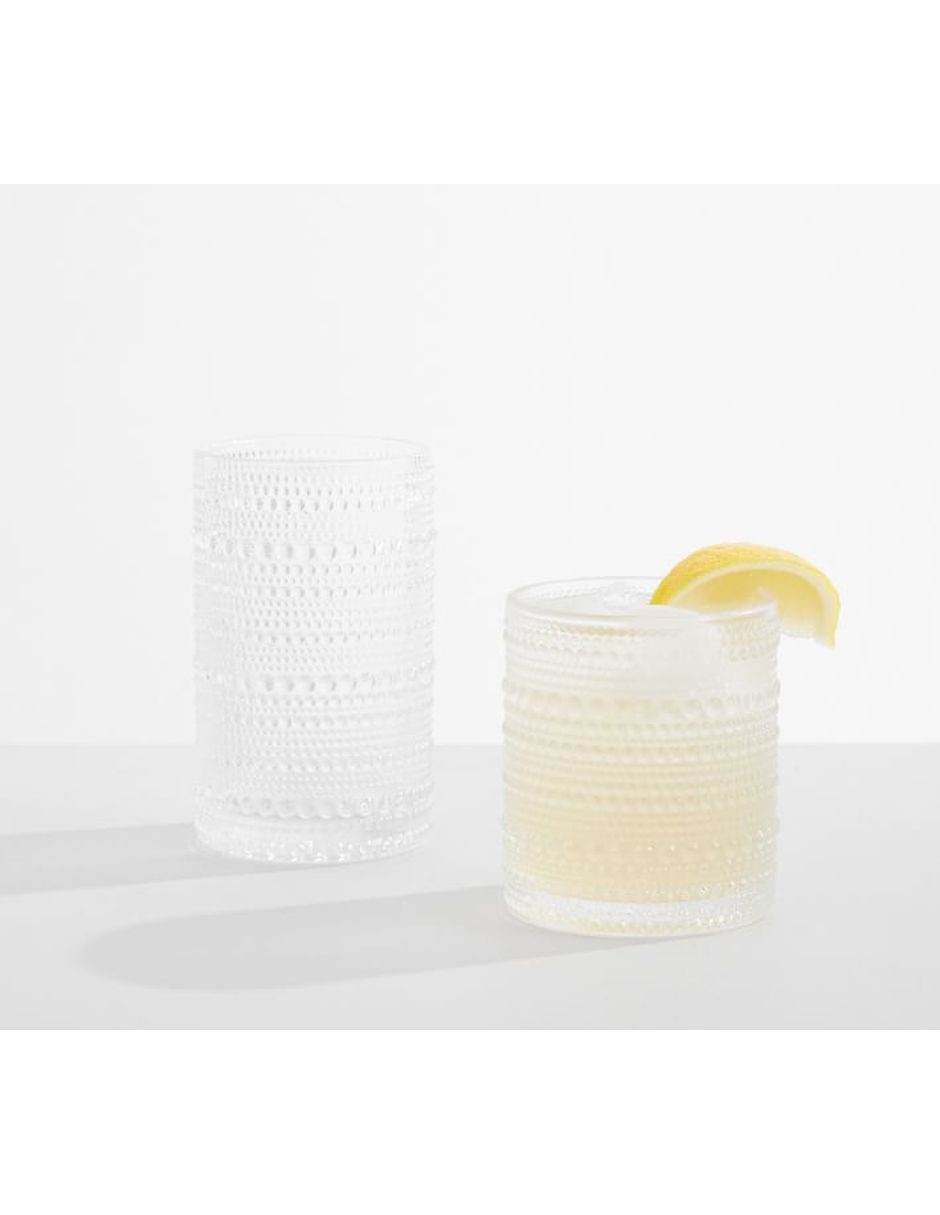 Vaso para agua Jupiter Hobnail de vidrio 2