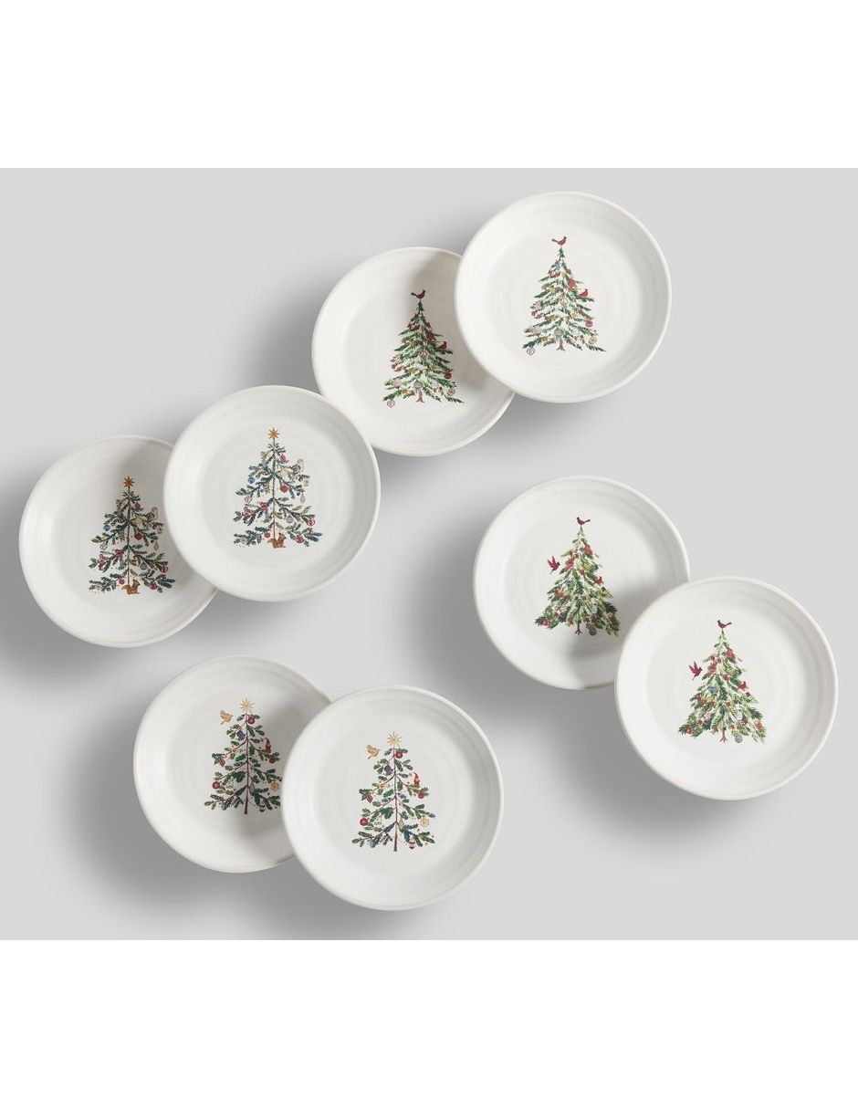 Plato postre navideño Christmas in the Country de gres 8 piezas 2