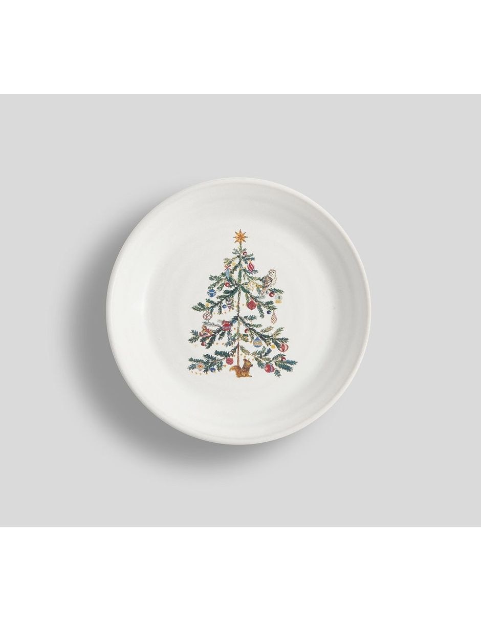 Plato postre navideño Christmas in the Country de gres 8 piezas 3