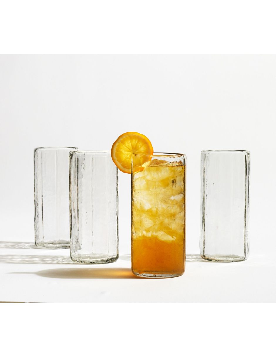 Set de vasos highball Hammered de vidrio con 4 piezas