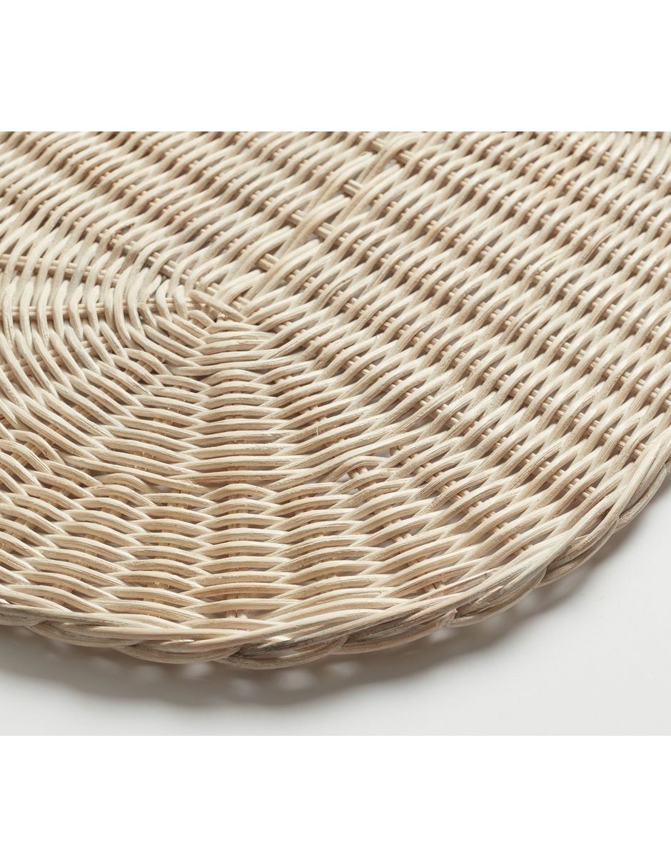 Plato base Wicker Woven de ratán