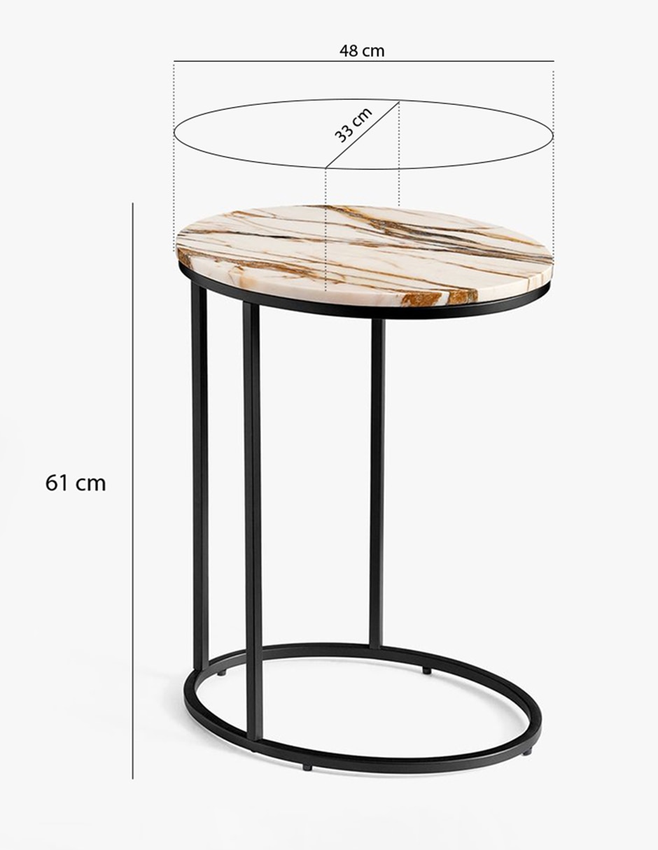 Mesa lateral delaney de mármol 4