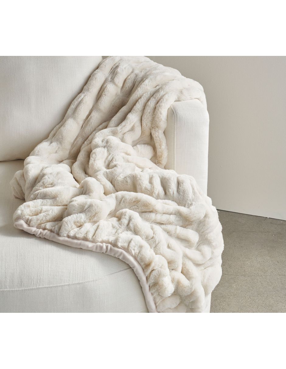 Frazada de tejido plano Faux Fur Frazada de tejido plano Faux Fur