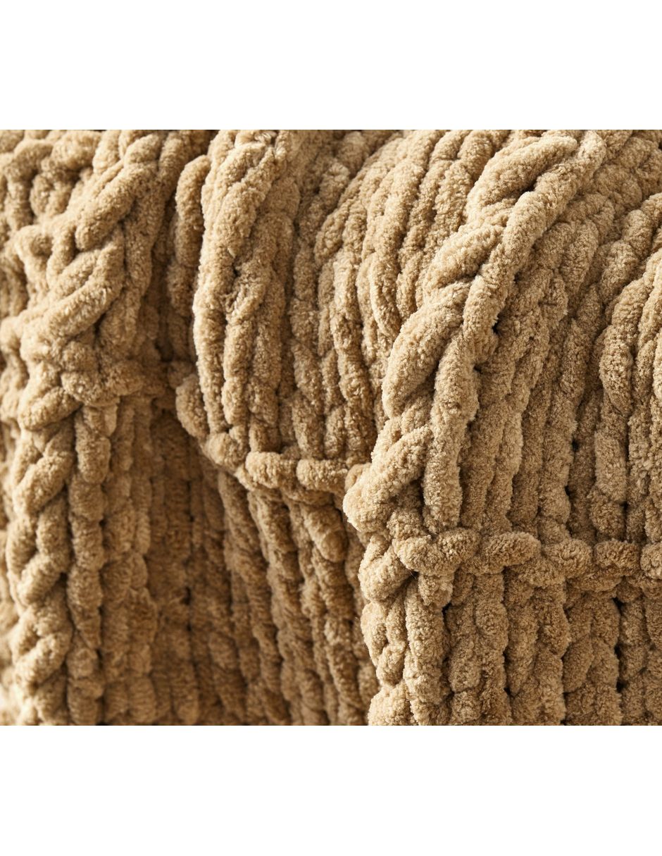 Frazada de tejido de punto Chenille Windowpane