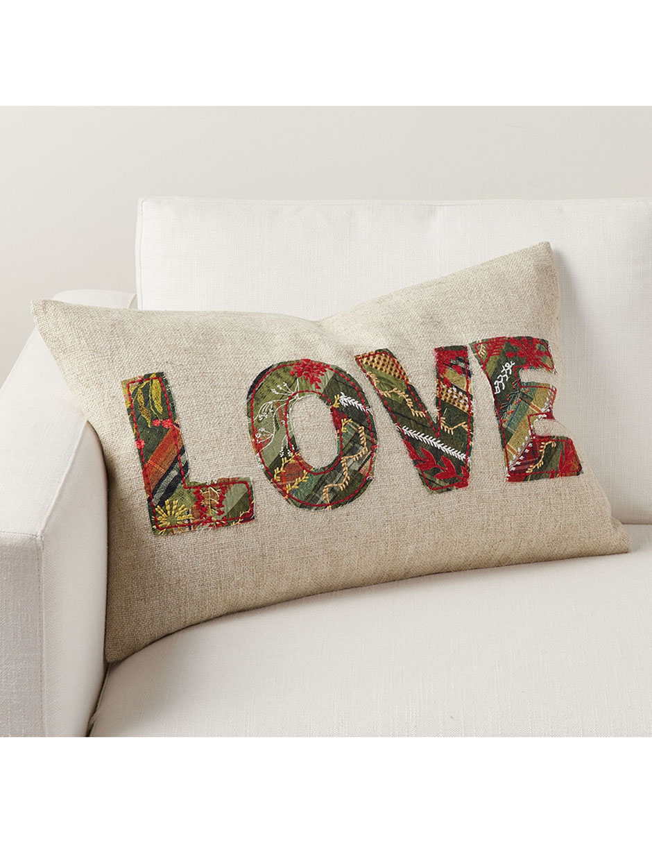 Funda cojín Love Patchwork