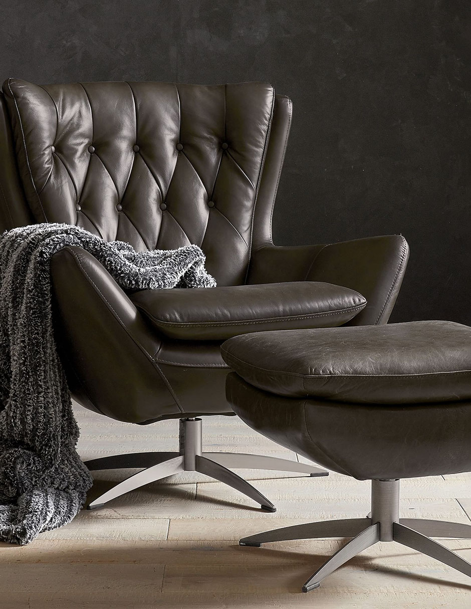 Sillón Wells Tufted de piel Sillón Wells Tufted de piel