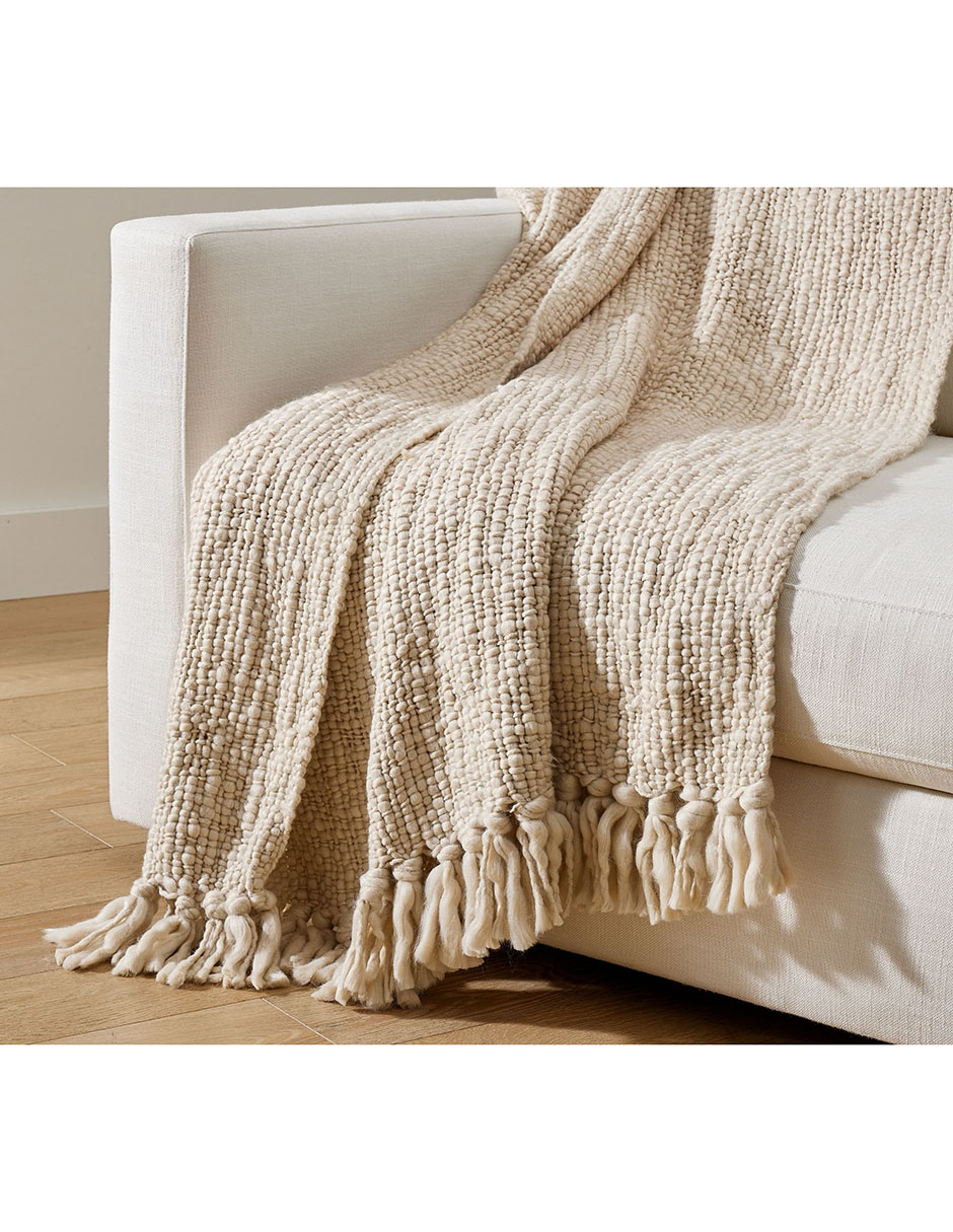 Frazada de tejido de punto Basketweave