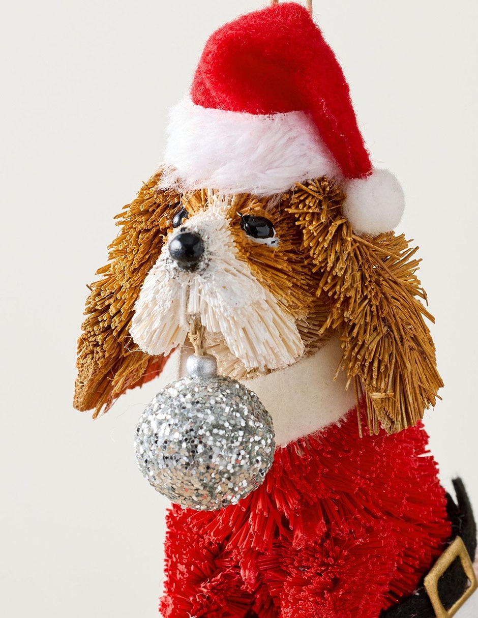 Ornamento Navidad perro Bottlebrush Orn 2
