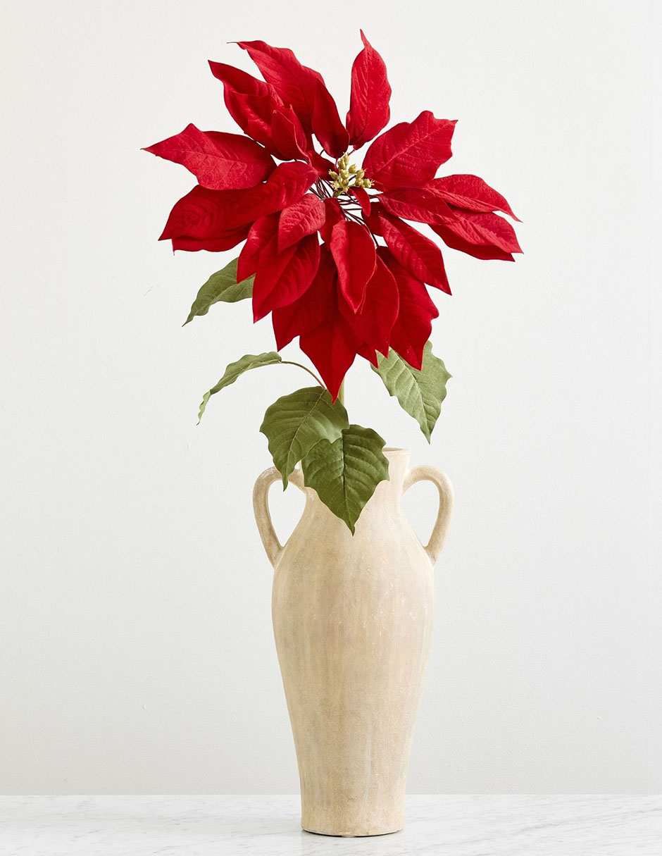 Nochebuena artificial Poinsettia Stem 3