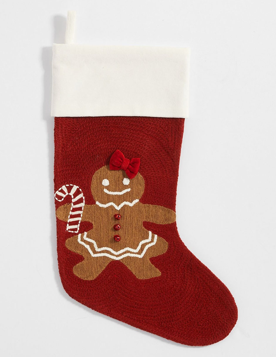 Ornamento navideño crewel estampado
