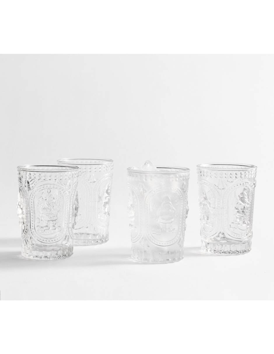 Set de vasos para agua San Nicolás de vidrio con 4 piezas