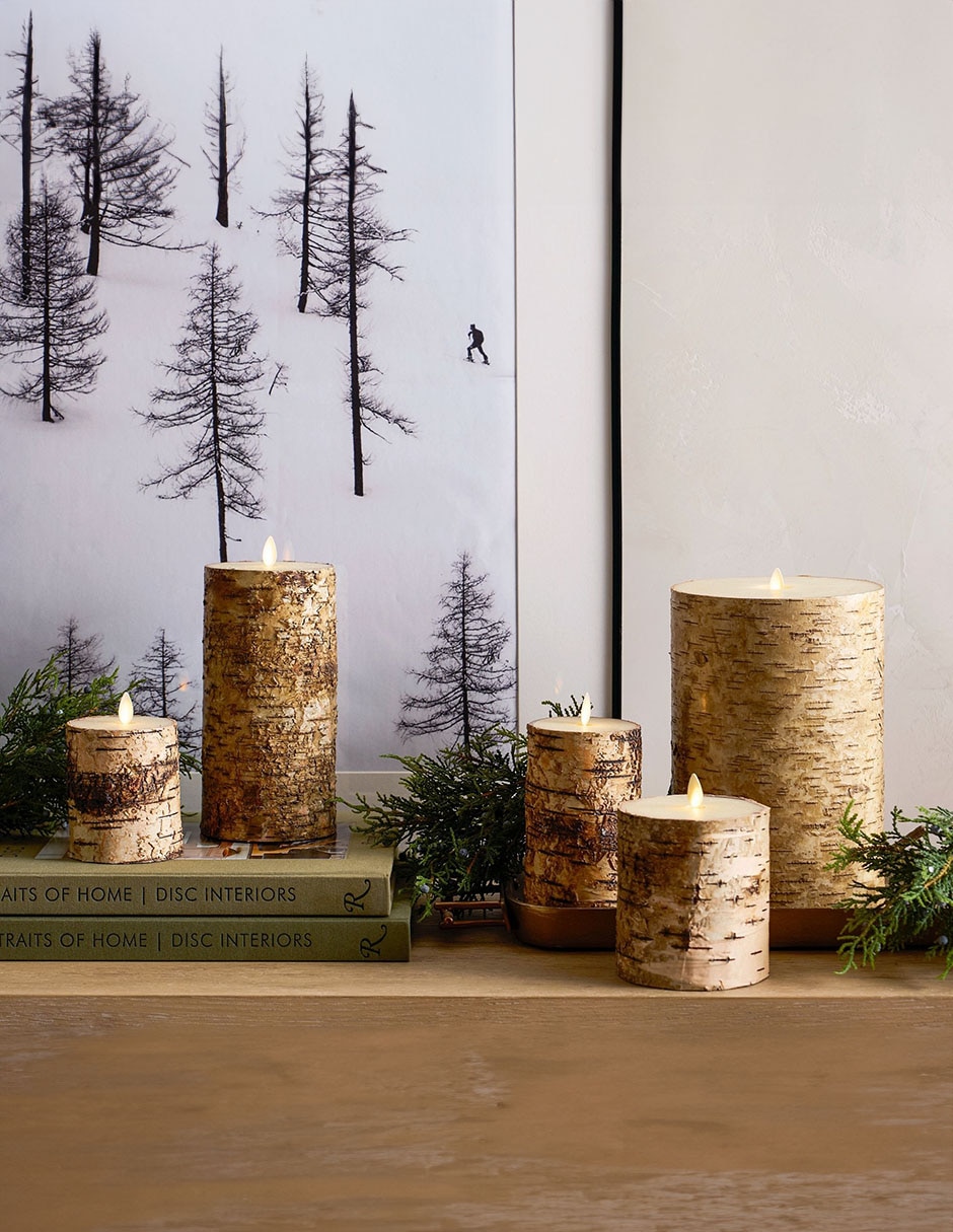 Vela sin flama Flameless Birch 2