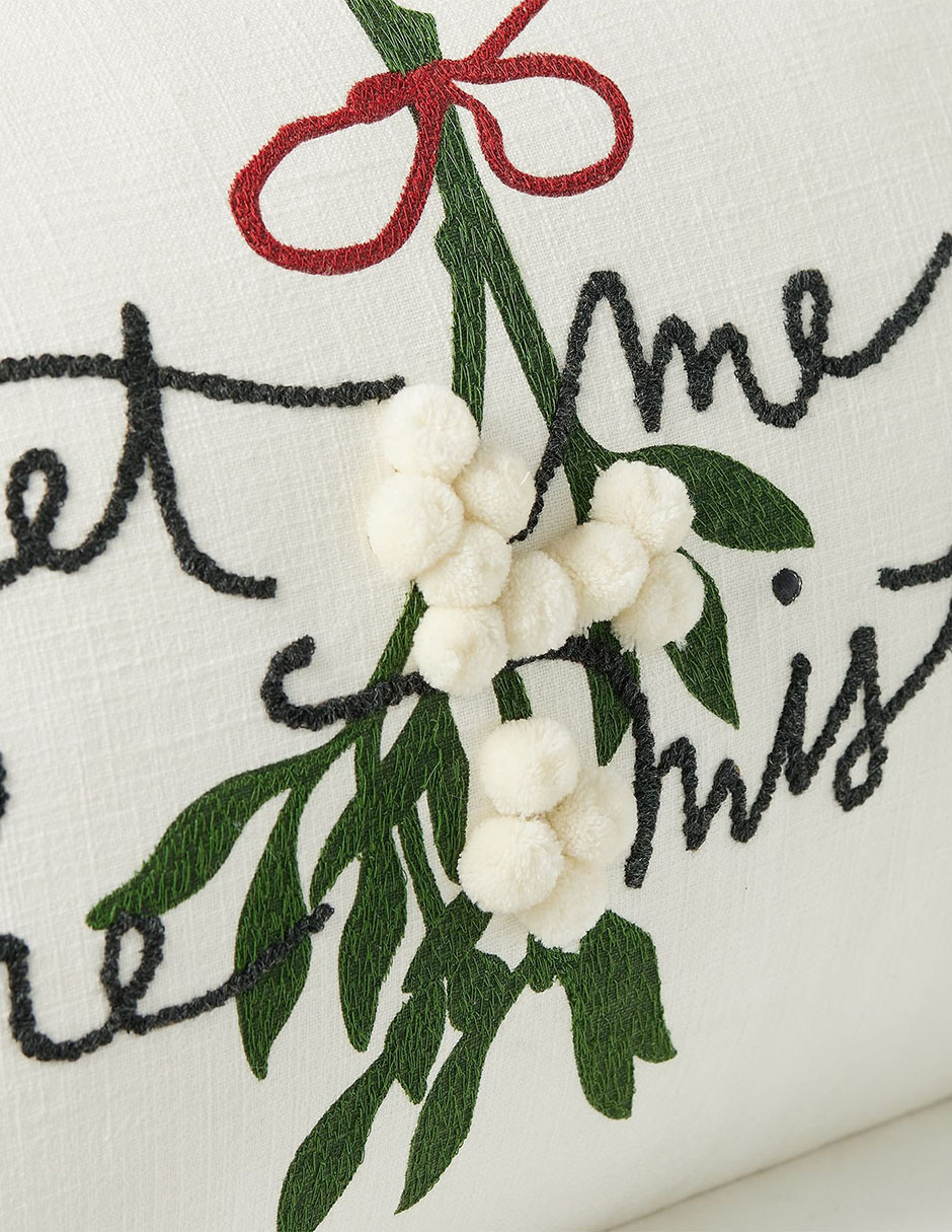 Funda cojín meet me under the mistletoe