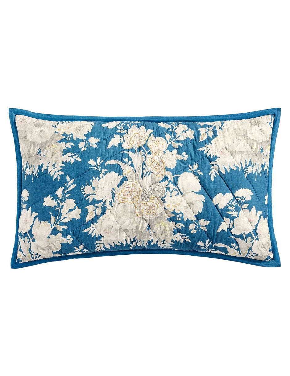Funda para almohada Pb Bethany Blue Fl Funda para almohada Pb Bethany Blue Fl