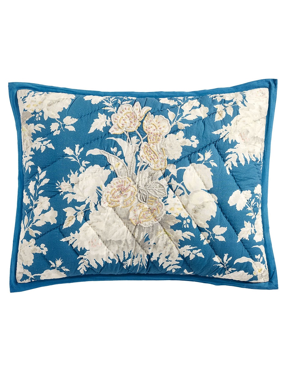 Funda para almohada Pb Bethany Blue Fl Funda para almohada Pb Bethany Blue Fl