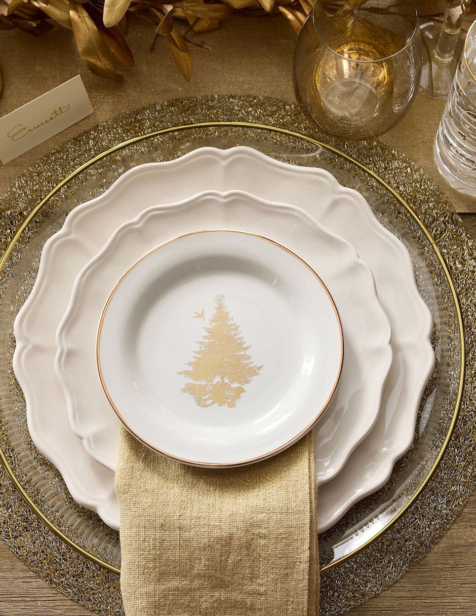 Plato trinche Heirloom de cerámica