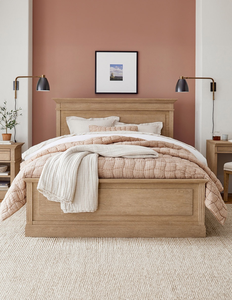 Cama livingston de madera queen size