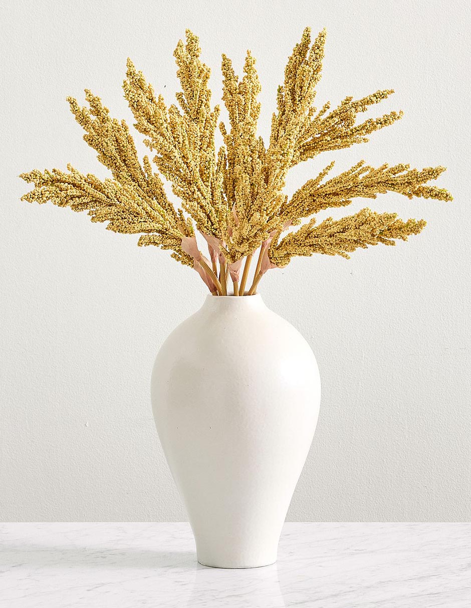 Ramo de Mijo Perla decorativos Faux Bundle 3