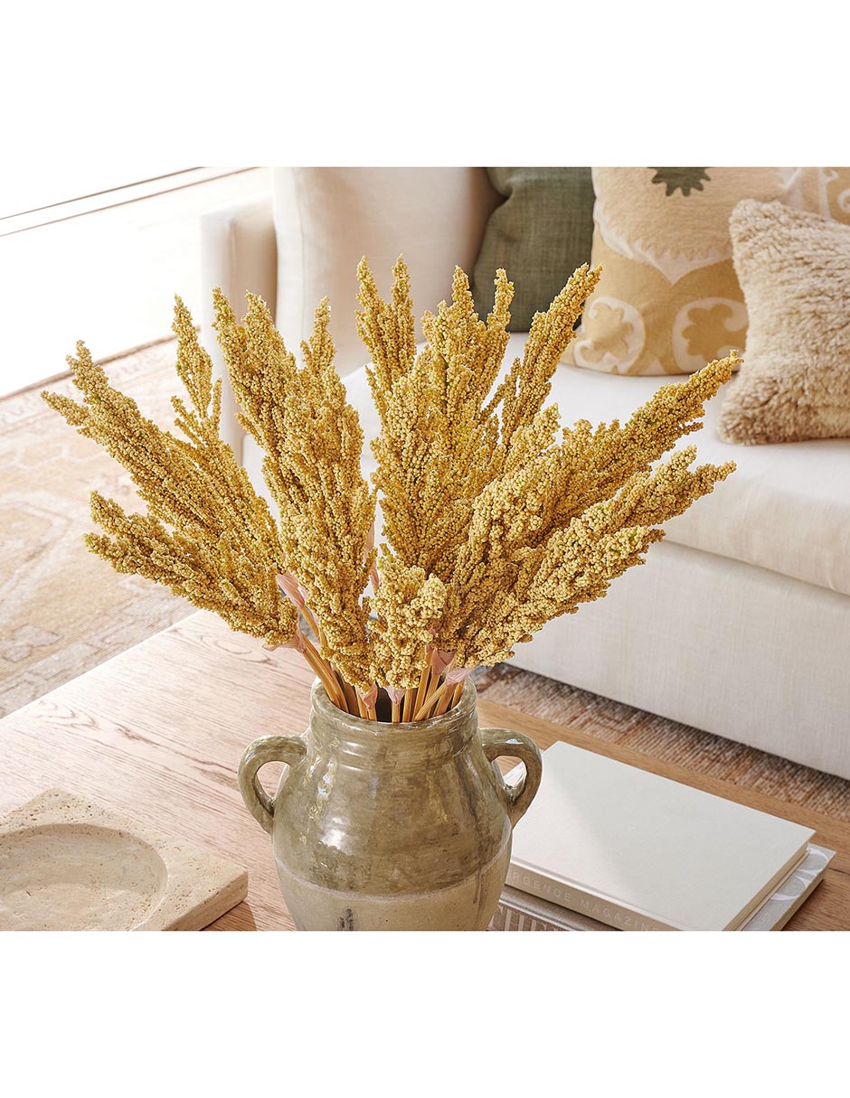 Ramo de Mijo Perla decorativos Faux Bundle 4