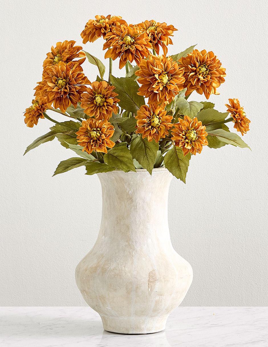 Ramo Dalia Amarilla decorativo Faux Bundle Ramo Dalia Amarilla decorativo Faux Bundle