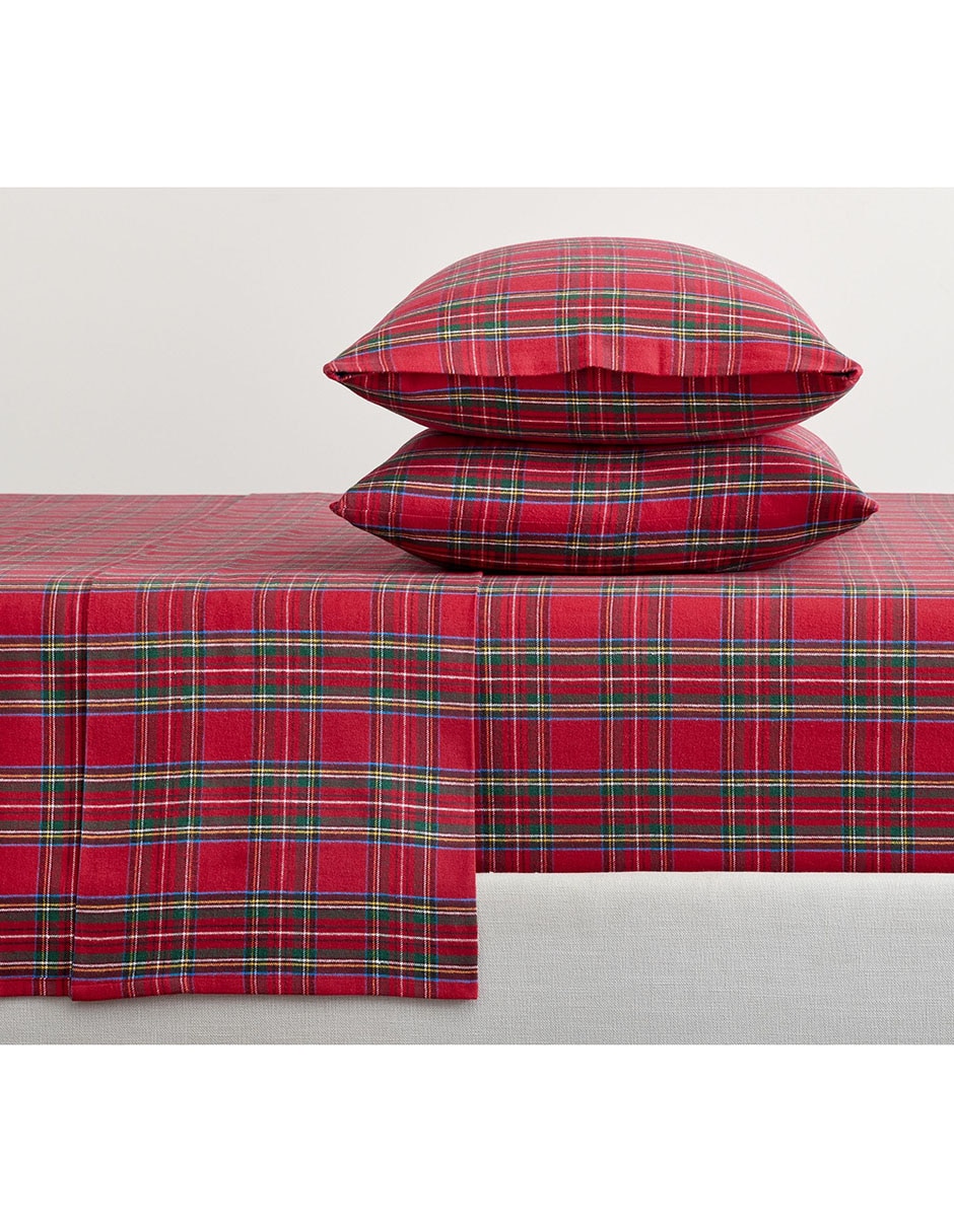Juego de sábanas de algodón 200 hilos Stewart Plaid